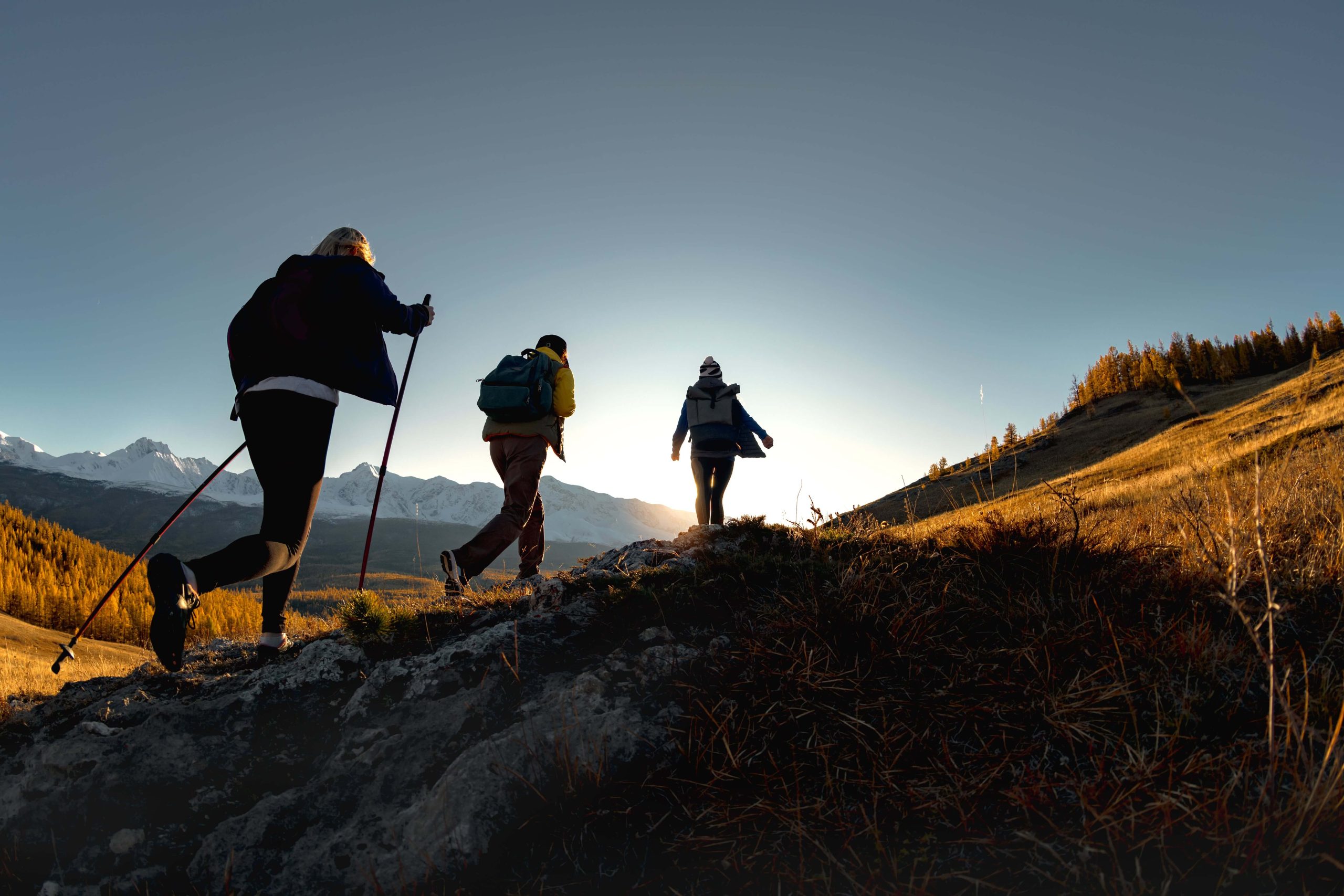 Hikers in the mountains